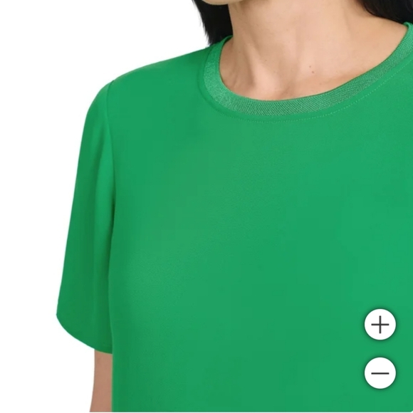 NWT Hilary Radley Women's Short Sleeve Blouse Green - Picture 4 of 9